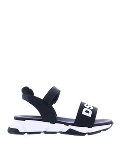DSQUARED2 Dsquared2 sandalen met witte letters Zwart