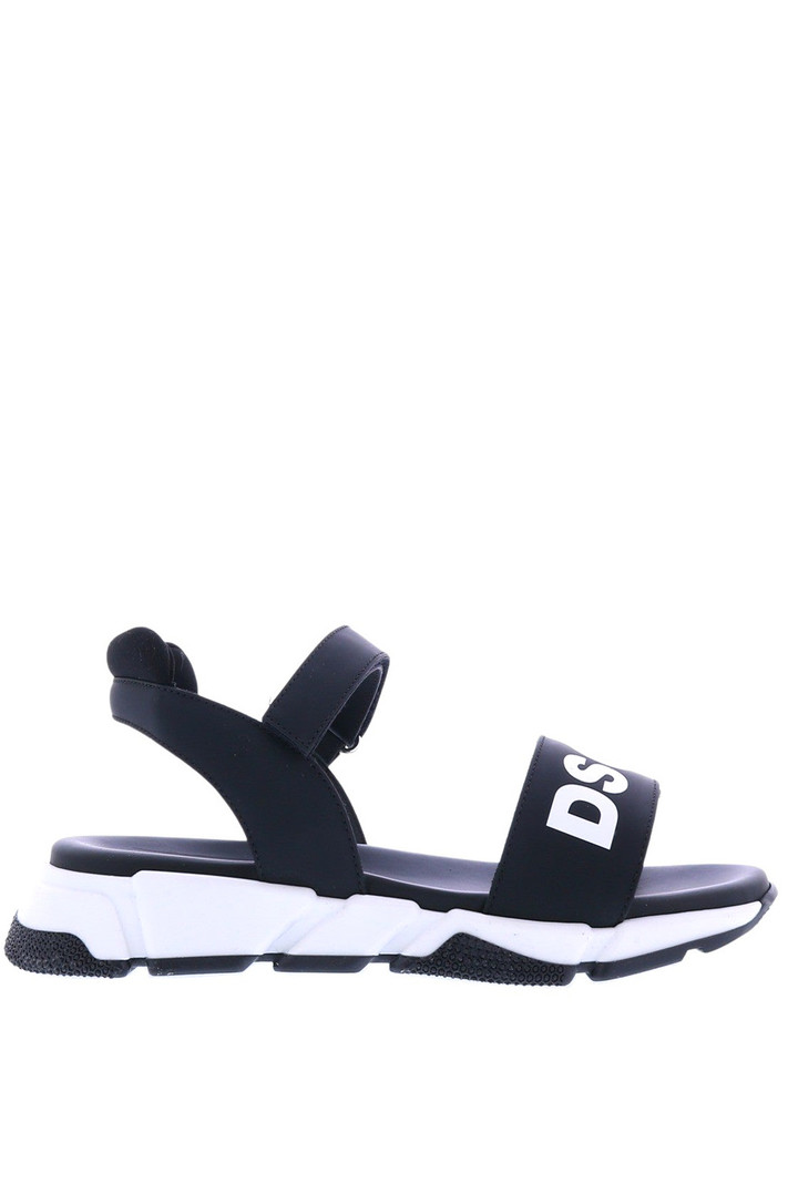DSQUARED2 Dsquared2 sandalen met witte letters Zwart