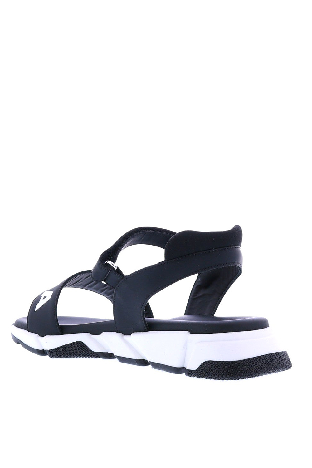 Z (S(UPER SALE Dsquared2 sandalen met witte letters Zwart