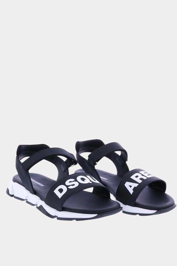 DSQUARED2 Dsquared2 sandalen met witte letters Zwart