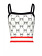PINKO Pinko Monogram jacquard pinko logo crop top red, black White