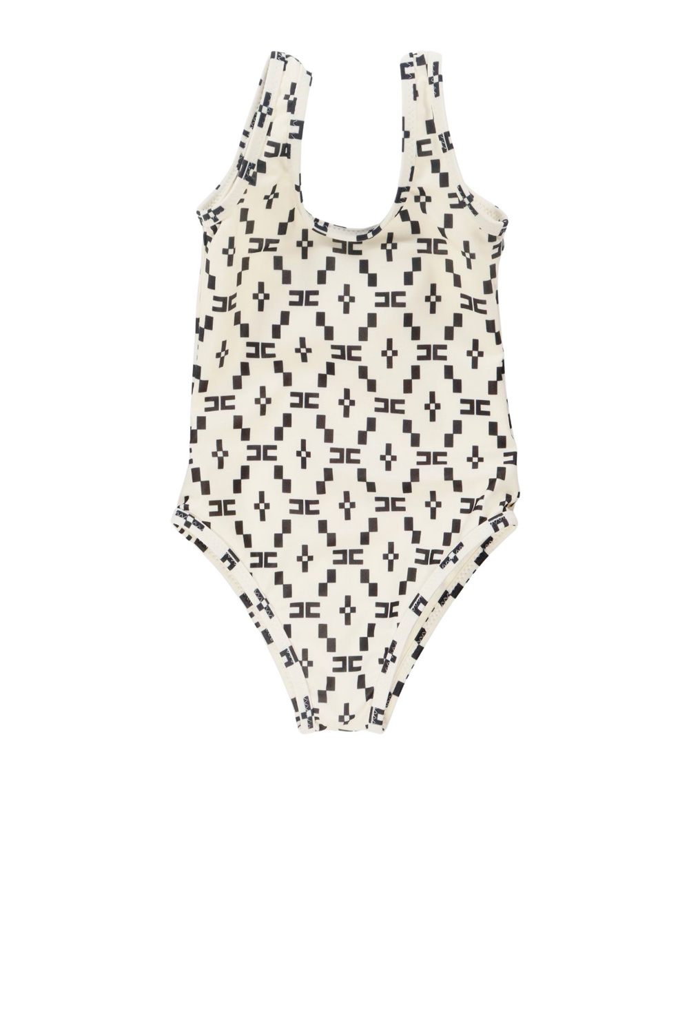 Z (S(UPER SALE Elisabetta Franchi La Mia Bambina swimwear with logo cream White