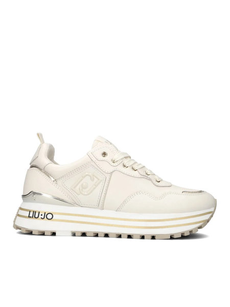 LIU JO LIU JO sneakers maxi wonder 01 volledig leer butter Cream