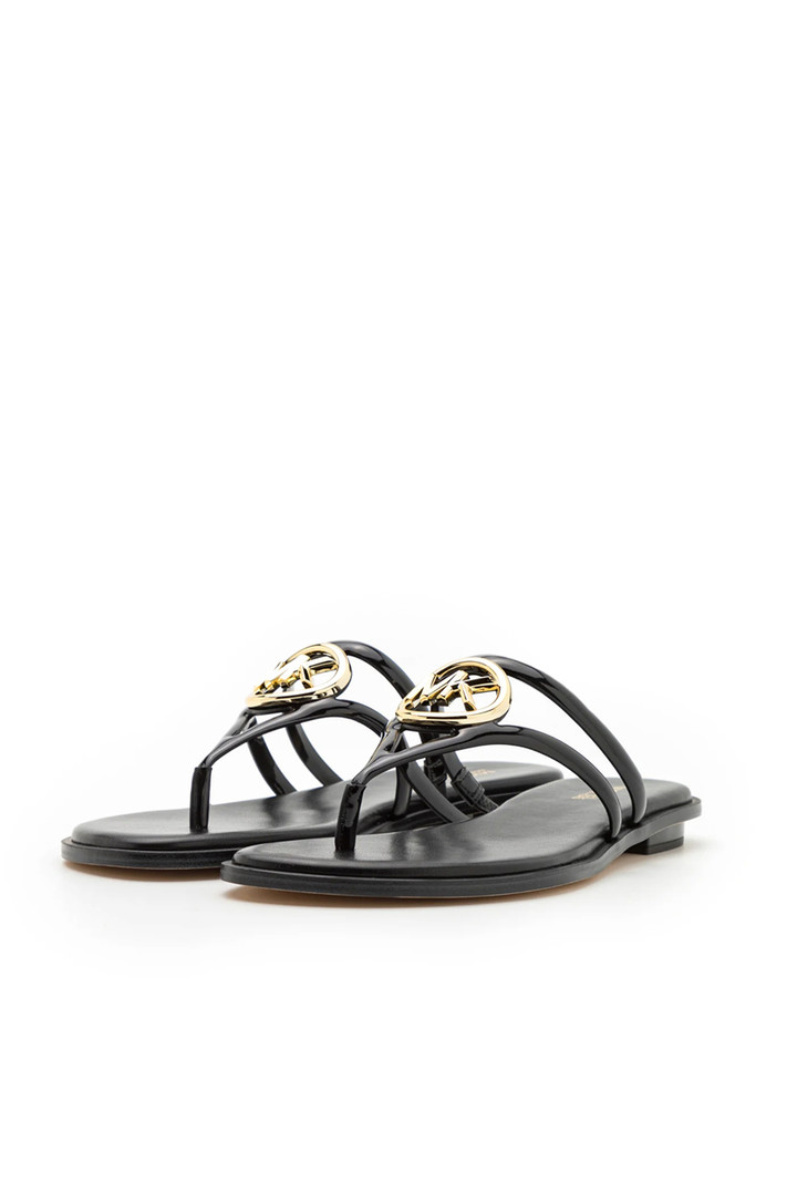 MICHAEL KORS Michael Kors Hampton flat sandal Zwart  ( valt een halve maat groter uit )