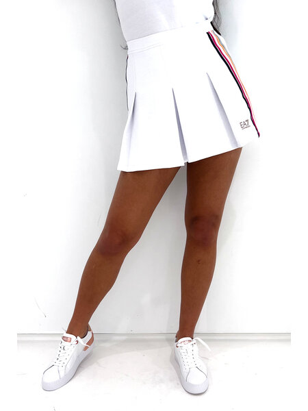 Z (S(UPER SALE EA7 Emporio Armani plooirokje / tennisrok Wit