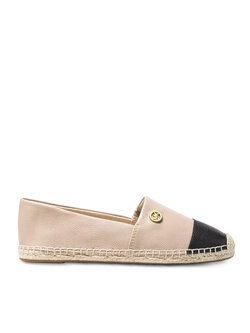 Z (S(UPER SALE Michael Kors loafer / espadrilles kendrick toe cap Nude / Zwart ( valt een halve / hele maat groter uit )