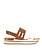 HOGAN sandaal H257 H222 Sandalo Fascia Goud met Bruin ( vallen een halve maat tot 1 maat groter uit )