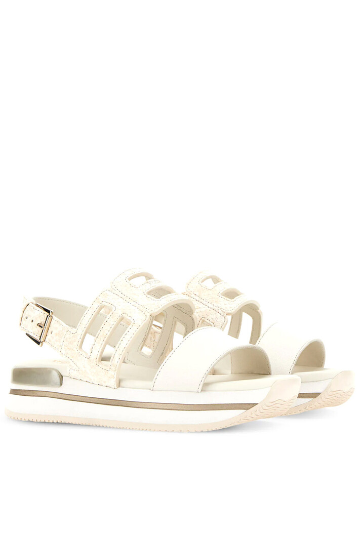 HOGAN Hogan sandal H257 H222 sandal strap croco Ivory White