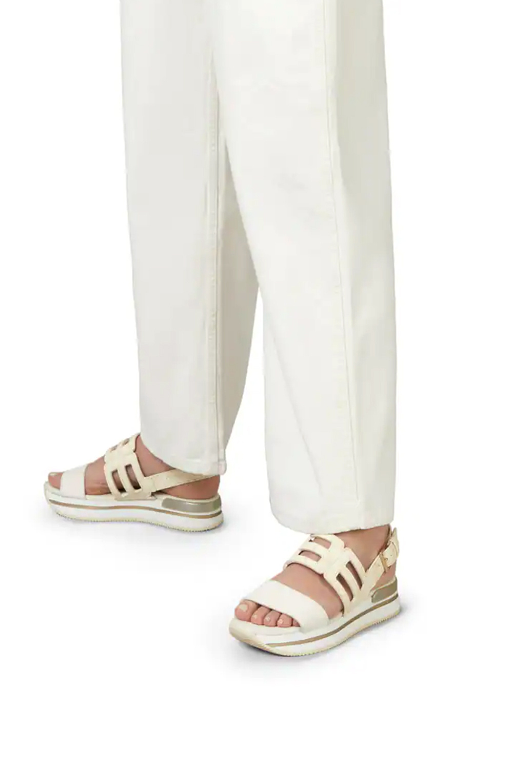 HOGAN Hogan sandaal H257 H222 sandalo fascia croco Ivory Wit ( vallen een halve maat tot 1 maat groter uit )