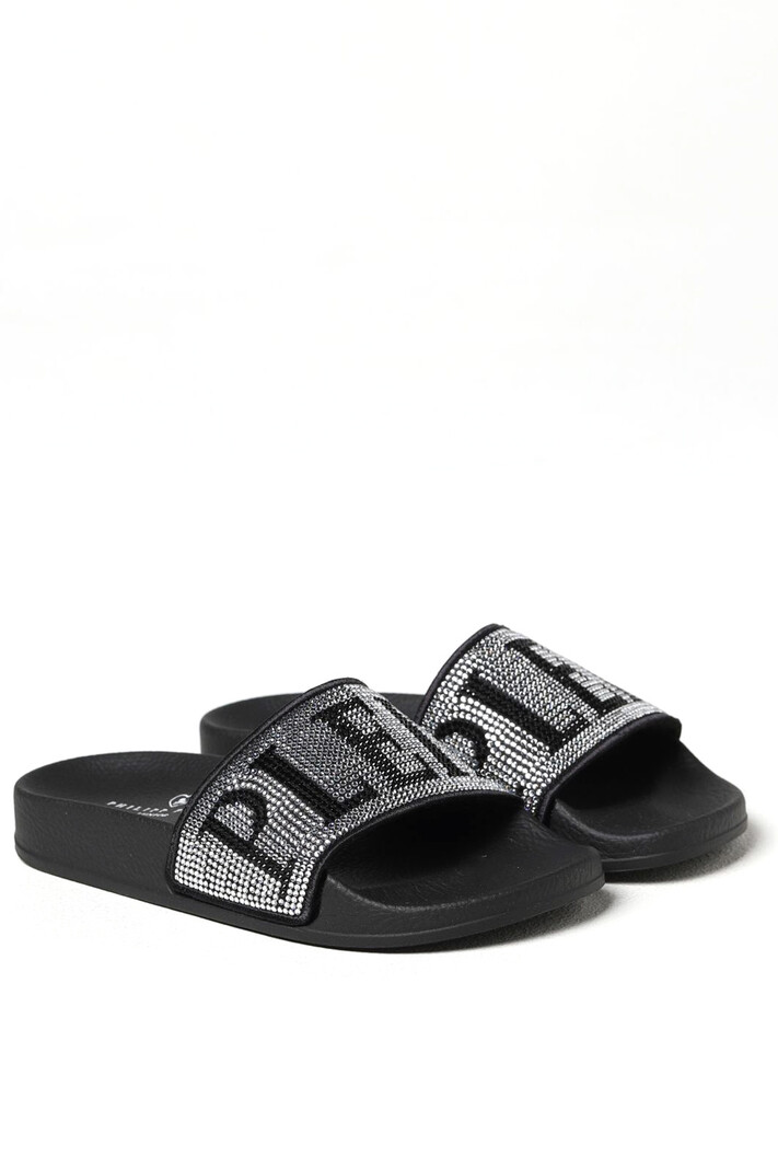 PHILIPP PLEIN Philipp Plein swim sandal with rhinestones Black