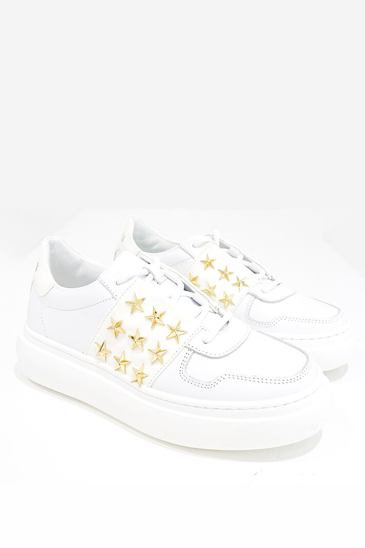 PHILIPP PLEIN PHILIPP PLEIN sneakers with gold stars WHITE