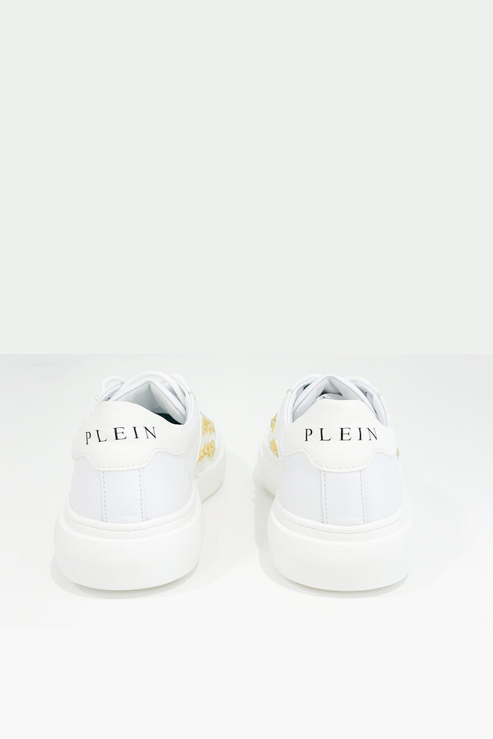 PHILIPP PLEIN PHILIPP PLEIN sneakers met gouden sterren WIT