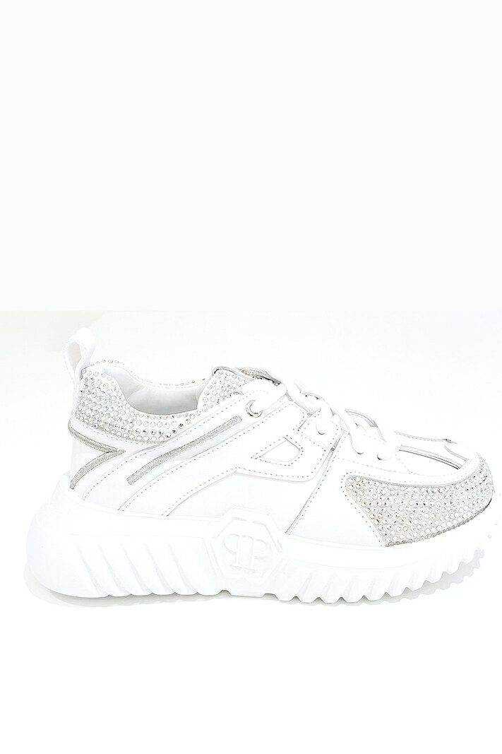 PHILIPP PLEIN PHILIPP PLEIN trainer with stones WHITE