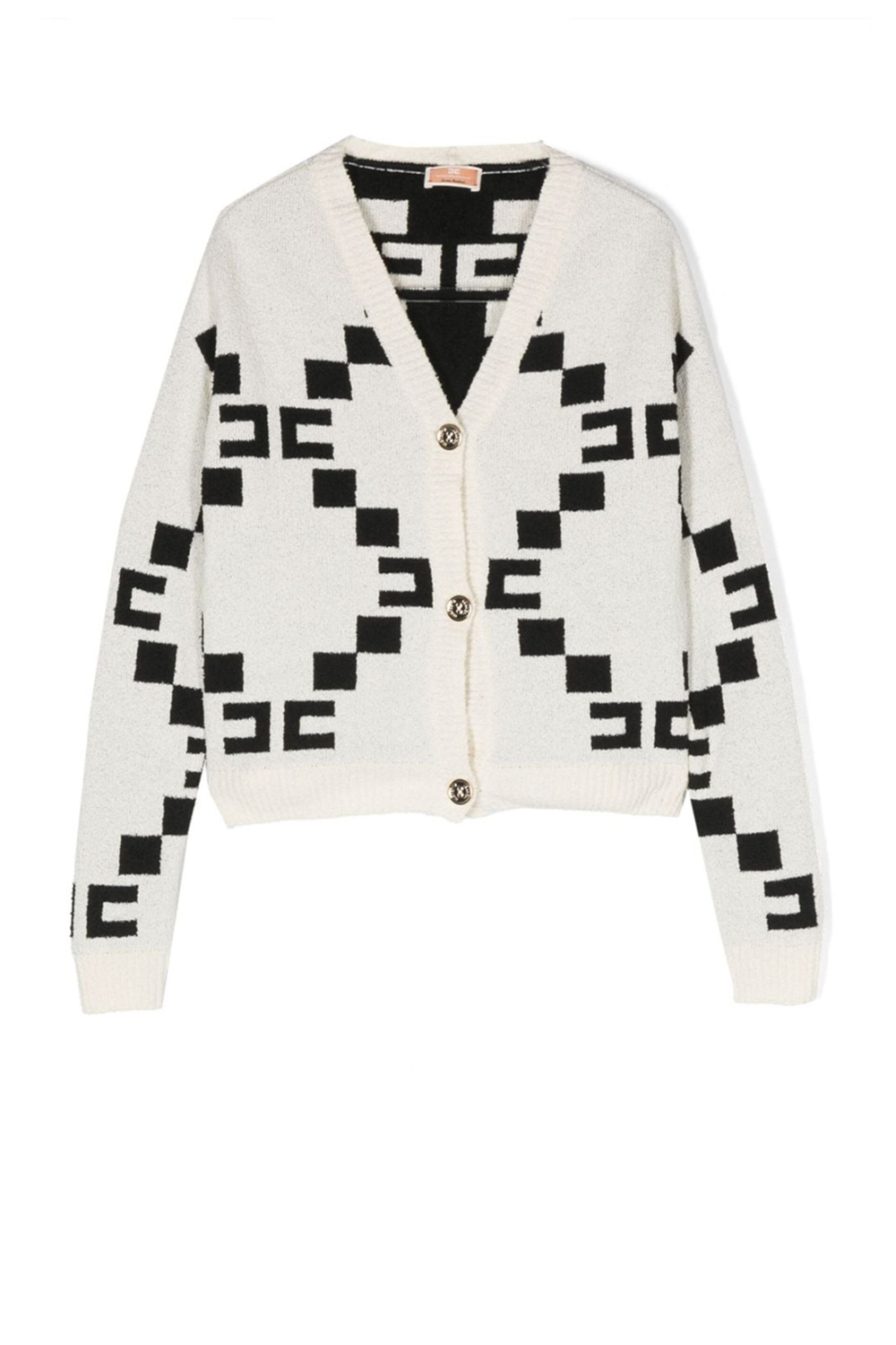 Z (S(UPER SALE Elisabetta Franchi La Mia Bambina cardigan with loge cream White