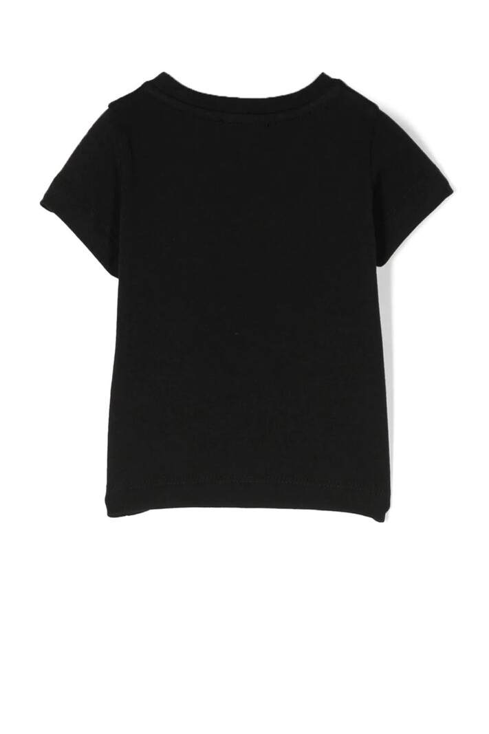 ELISABETTA FRANCHI Junior la Mia Bambina Elisabetta Franchi La Mia Bambina tshirt with pint in square Black