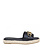 MICHAEL KORS izzy sandaal met gouden logo Zwart ( valt een halve maat groter uit )