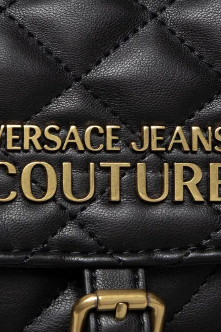Z(S)uper  SALE Versace jeans couture rugtas in doorgestikt patroon Zwart