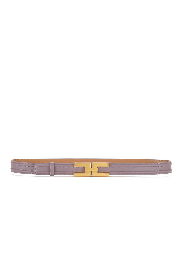 ELISABETTA FRANCHI Elisabetta Franchi faux leather belt with clasp Candy Violet / Lilac Purple