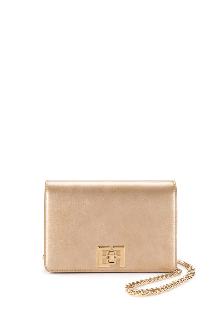 ELISABETTA FRANCHI Elisabetta Franchi crossbody bag gold double logo Gold