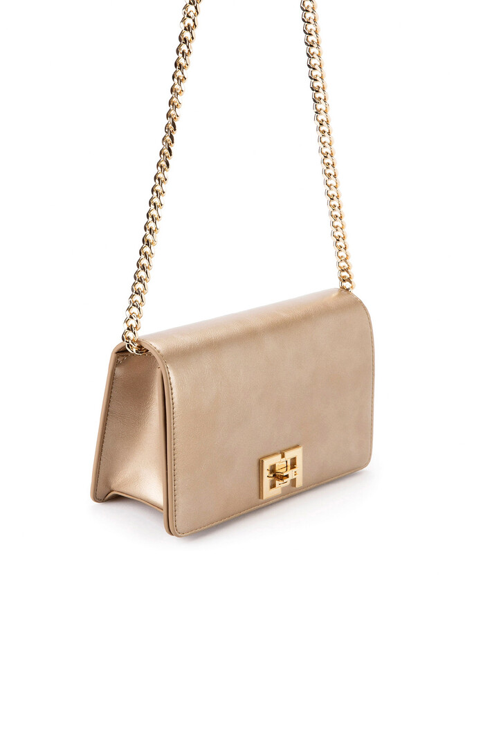 ELISABETTA FRANCHI Elisabetta Franchi crossbody bag gold double logo Gold