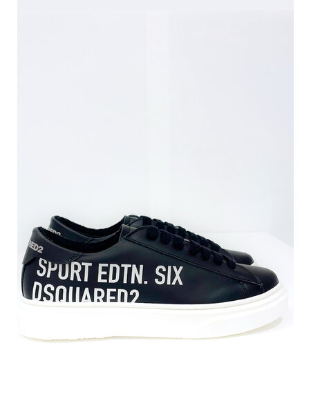 DSQUARED2 Dsquared2 trainer with white text and wool interior Black