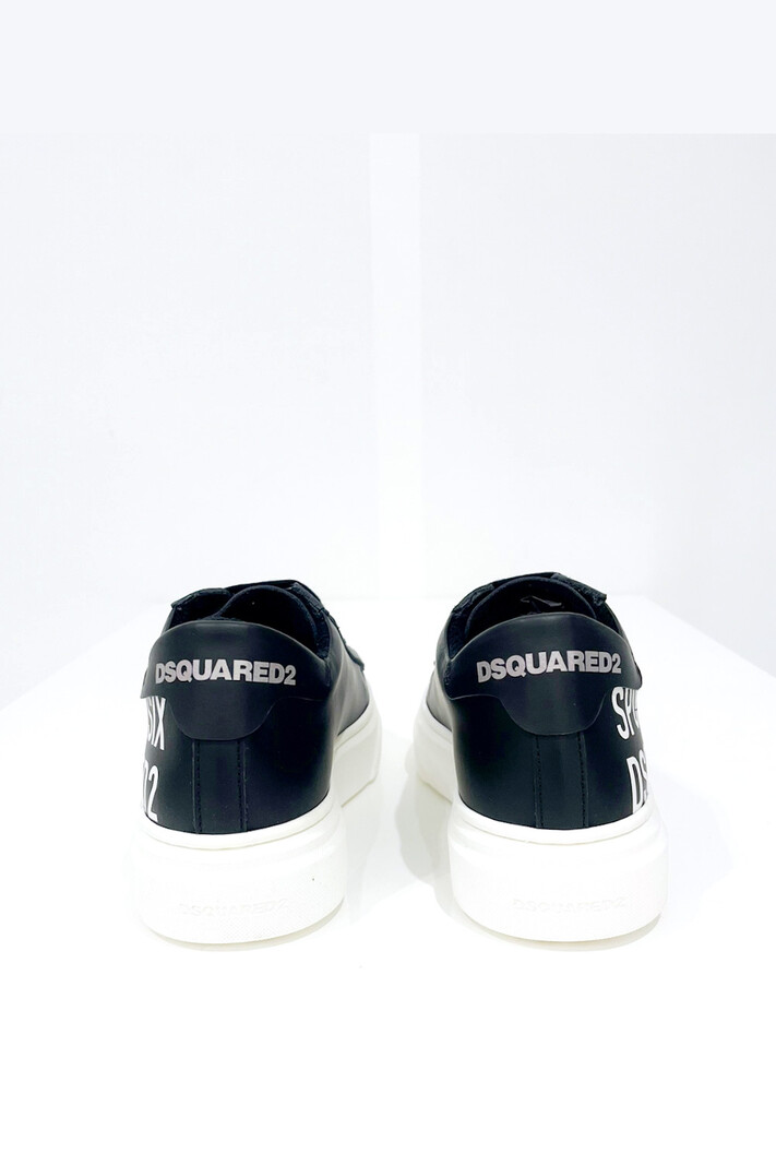 DSQUARED2 Dsquared2 trainer with white text and wool interior Black