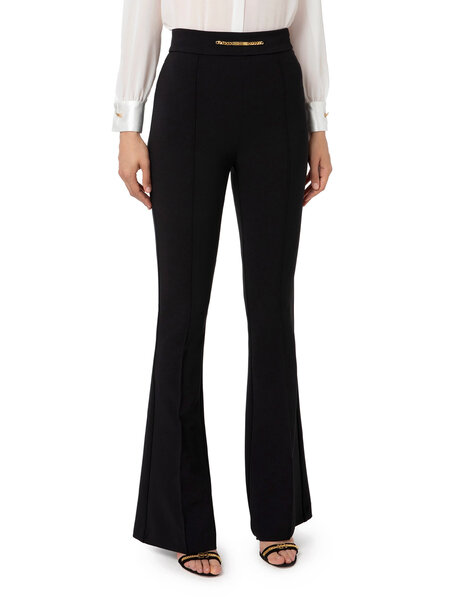 ELISABETTA FRANCHI Elisabetta Franchi Palazzo broek /  flaired pantalon Zwart