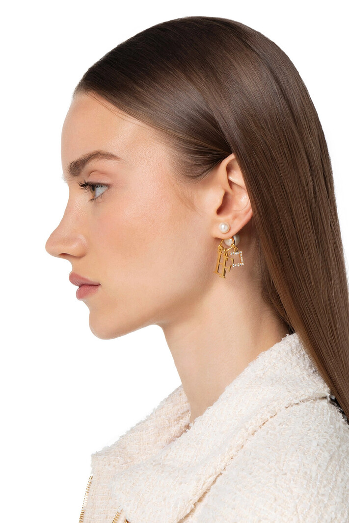 ELISABETTA FRANCHI Elisabetta Franchi earrings with pendants and pearls