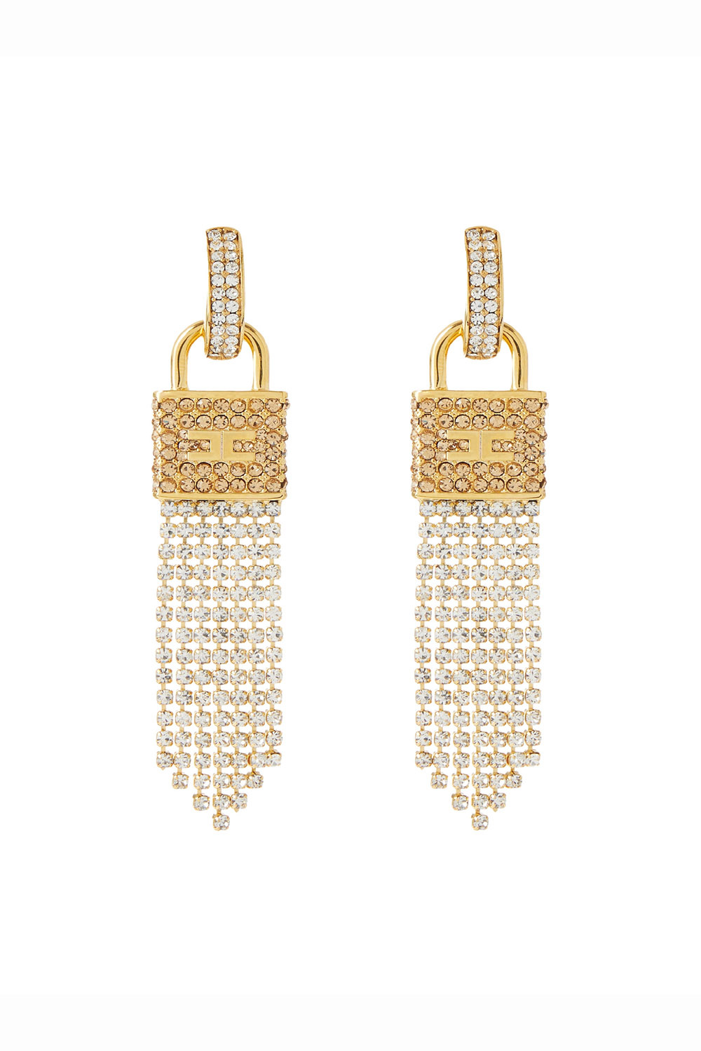 ELISABETTA FRANCHI Elisabetta Franchi pendant earrings with rhinestones Gold