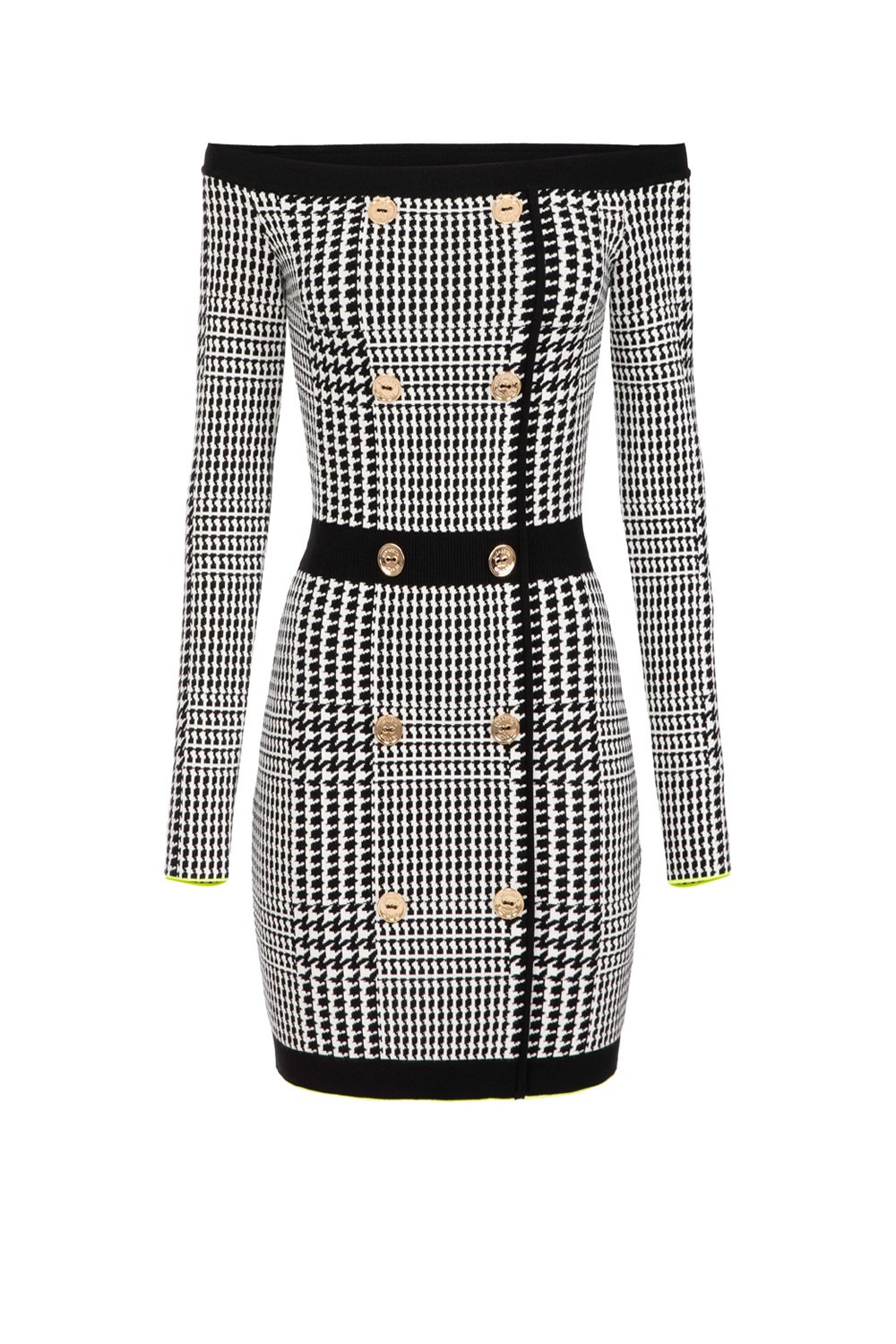 ELISABETTA FRANCHI Elisabetta Franchi jurkje gebreid wit met zwart  ( valt 1 tot 2 maten kleiner uit)