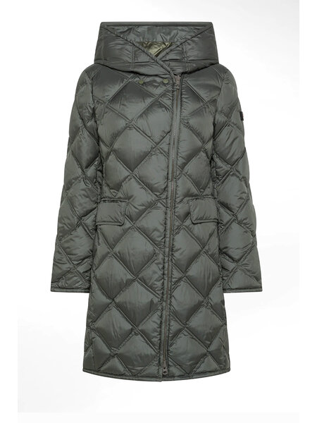 Peutery  down jacket / winterjas met diamond-shaped quilting PROXIE MQE Groen