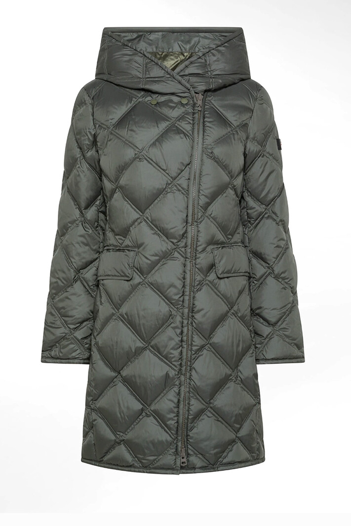 Peutery  down jacket / winterjas met diamond-shaped quilting PROXIE MQE Groen