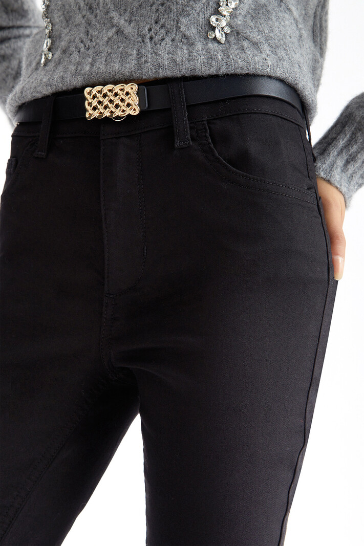 LIU JO LIU JO bottom up strech jeans with belt Black