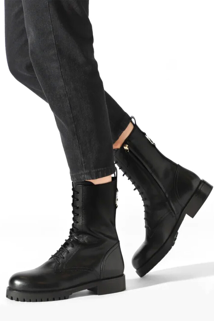 PATRIZIA PEPE Patrizia Pepe leather biker boot / ankle boot Black