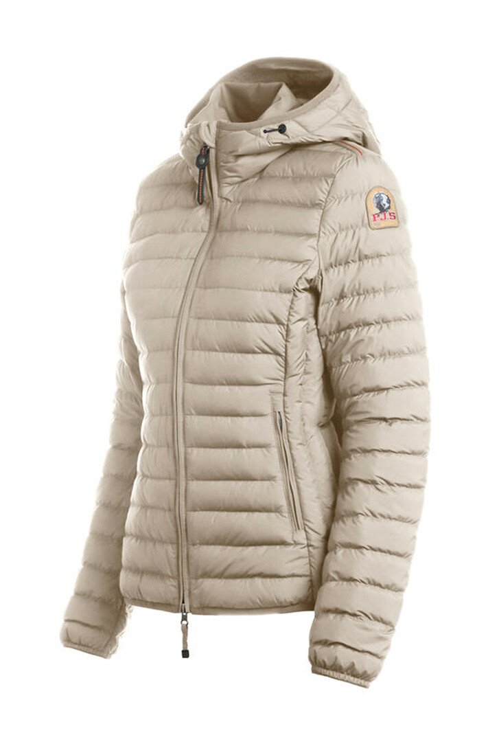 Juliet korte puffer / donsjas met muts Birch / licht Beige 