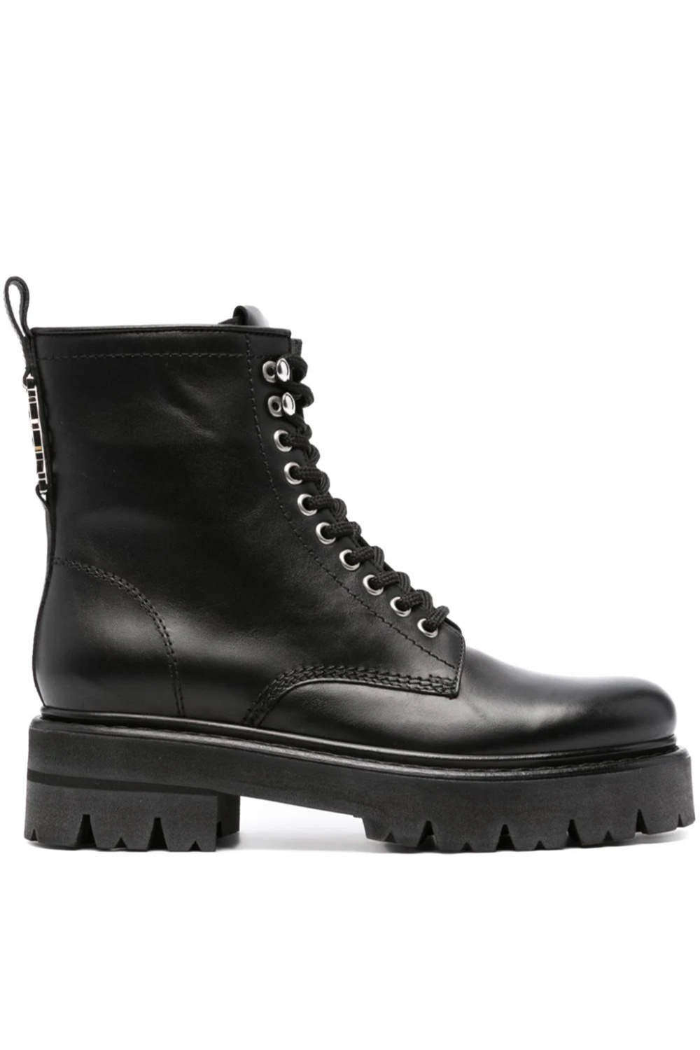 Z (S(UPER SALE Dsquared2 boots with silver Icon logo Black