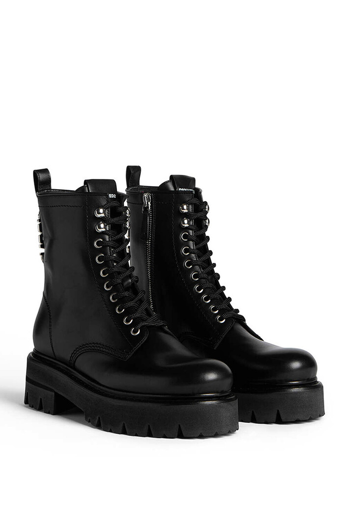 DSQUARED2 Dsquared2 boots met zilver Icon logo Zwart