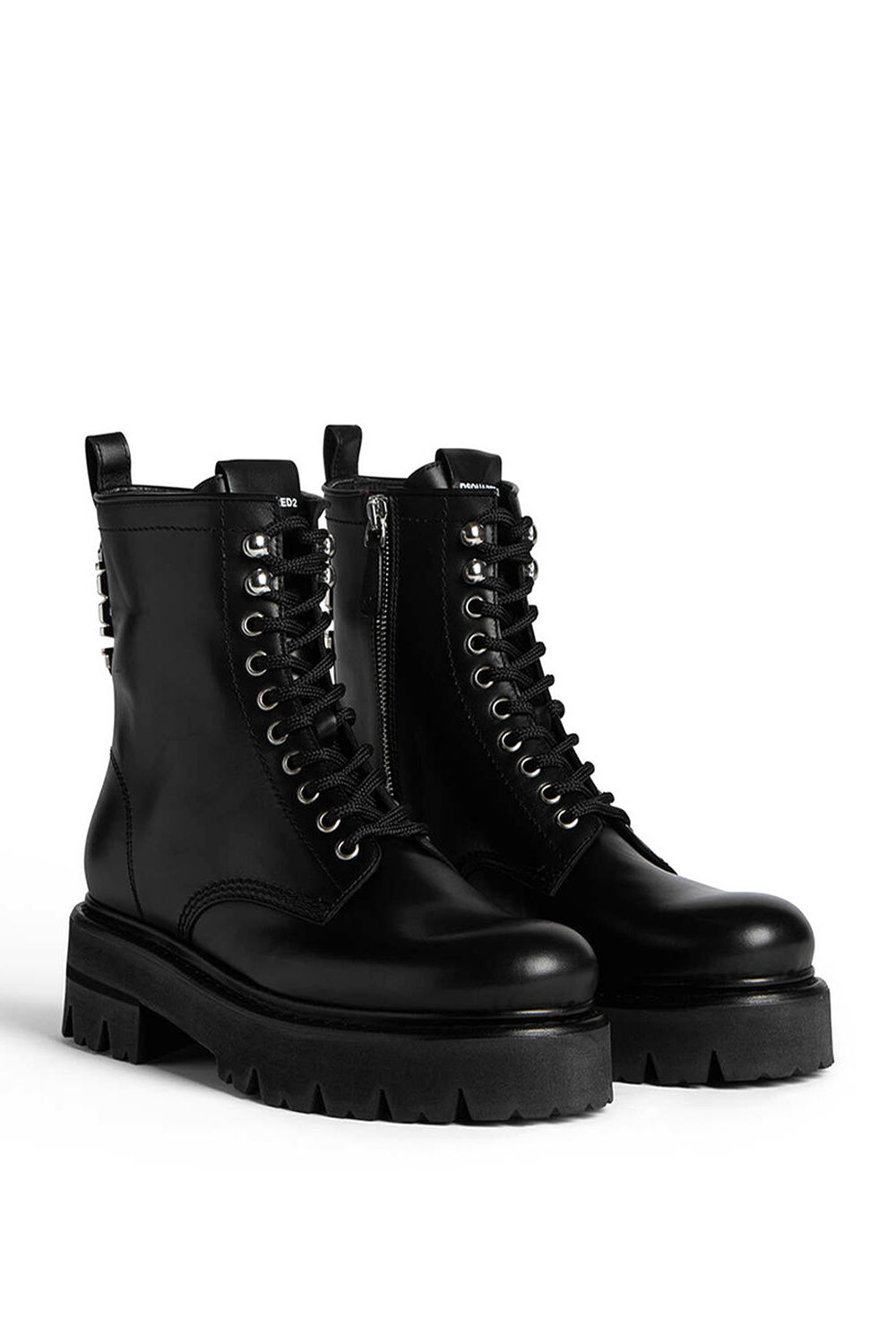 Z (S(UPER SALE Dsquared2 boots with silver Icon logo Black