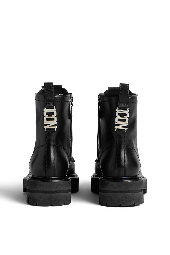 DSQUARED2 Dsquared2 boots met zilver Icon logo Zwart