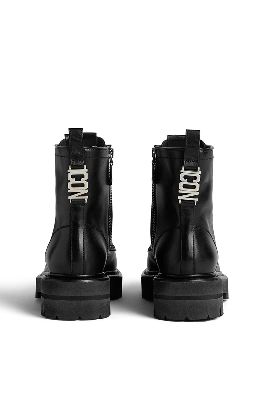 Z (S(UPER SALE Dsquared2 boots with silver Icon logo Black