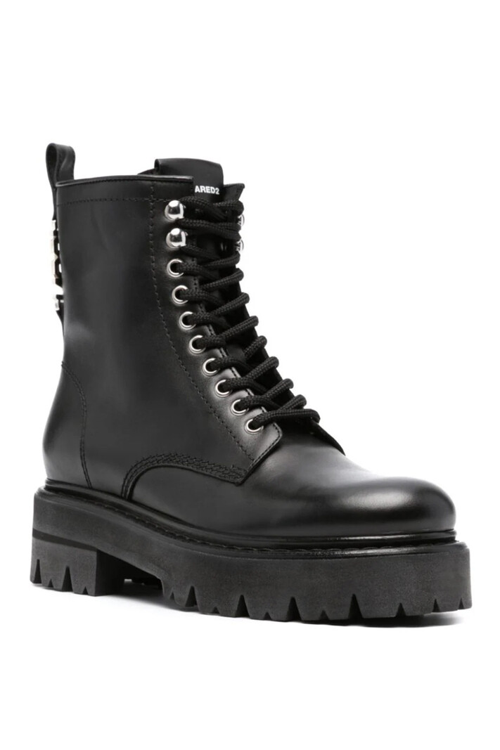 DSQUARED2 Dsquared2 boots with silver Icon logo Black