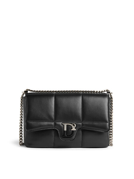 Z (S(UPER SALE Dsquared2 D2 Statement Soft Shoulder Bag Zwart