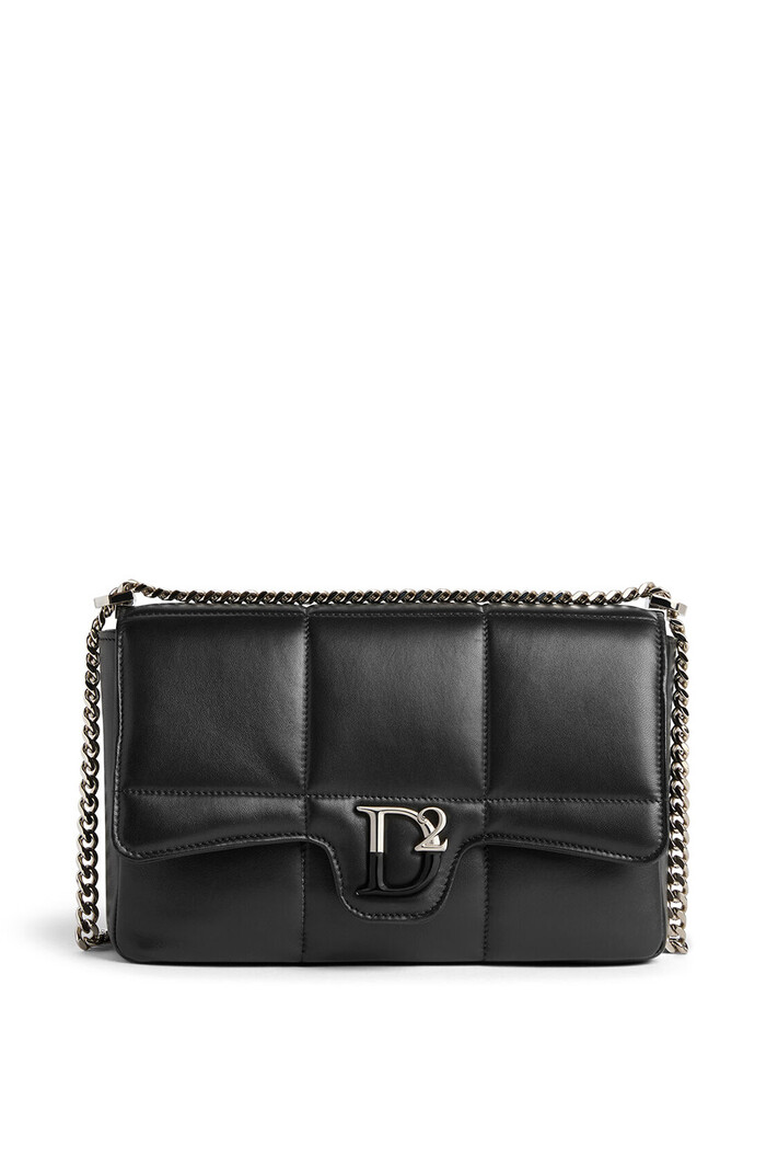 DSQUARED2 Dsquared2 D2 Statement Soft Shoulder Bag Black