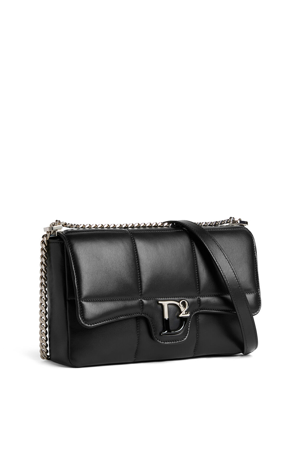 Z (S(UPER SALE Dsquared2 D2 Statement Soft Shoulder Bag Zwart