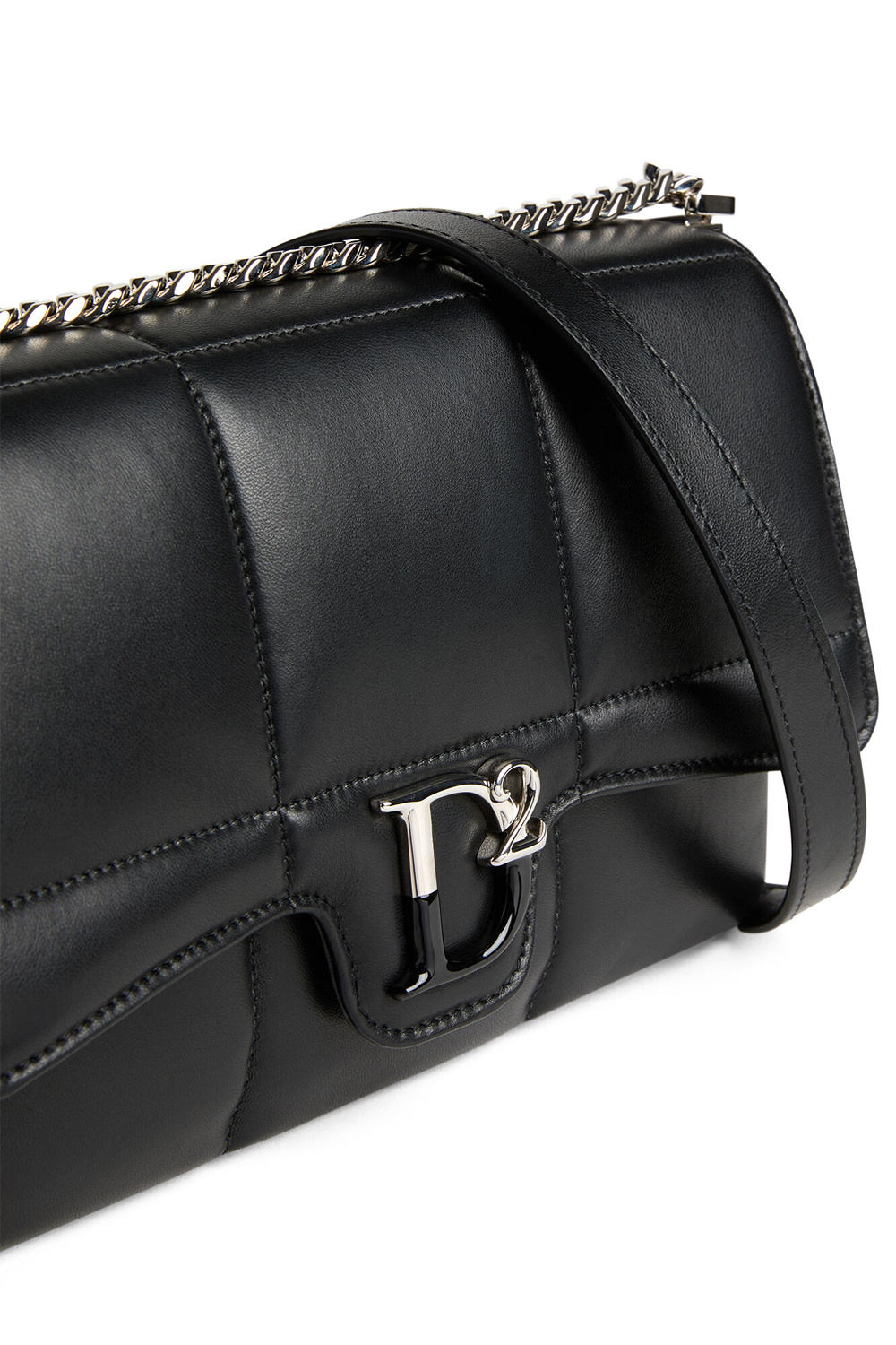 Z (S(UPER SALE Dsquared2 D2 Statement Soft Shoulder Bag Zwart