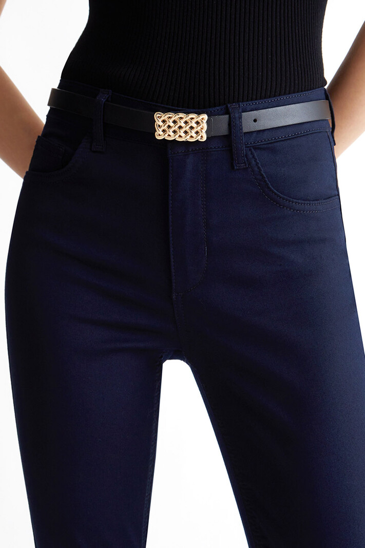 LIU JO LIU JO bottom up strech jeans met riem donker Blauw