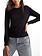 LIU JO LIU JO knitwear top with glitter trim at wrist & neck Black