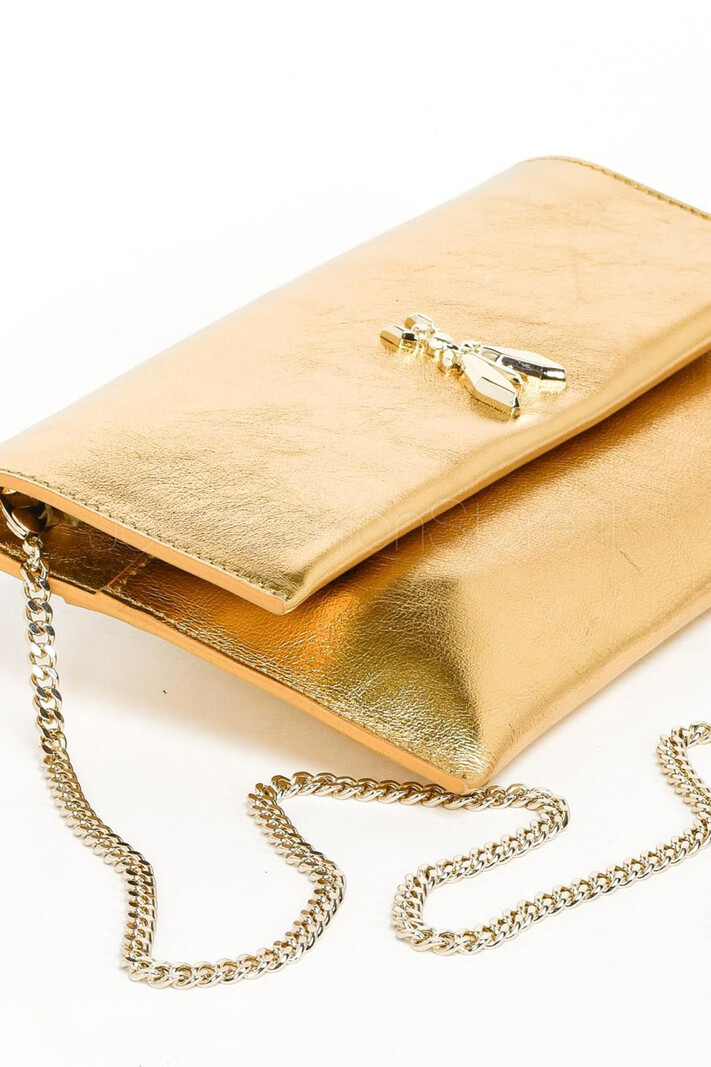 PATRIZIA PEPE Patrizia Pepe clutch / bag with gold chain Gold