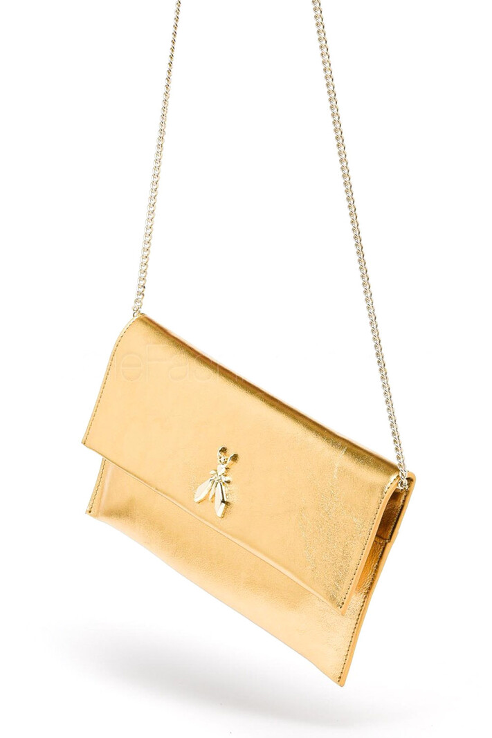 PATRIZIA PEPE Patrizia Pepe clutch / tas met gouden ketting Goud