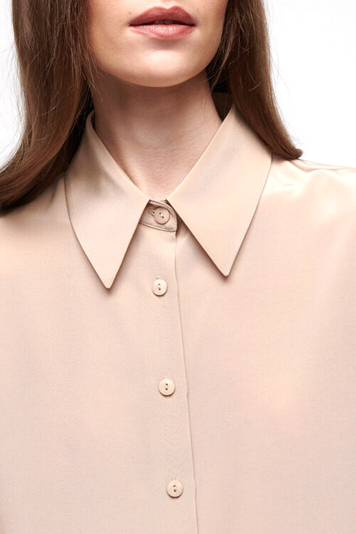 LUISA SPAGNOLI Louisa Spagnoli zijden blouse Limonaia Beige